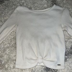 white/cream long sleeve top